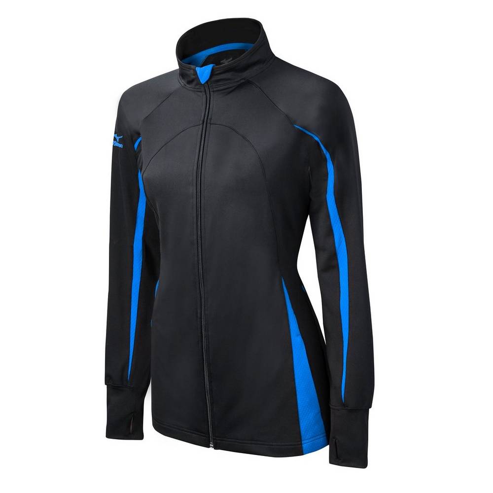 Mizuno Women's Elite 9 Focus Full-Zip Jacket Black/Royal (440572-HTU)